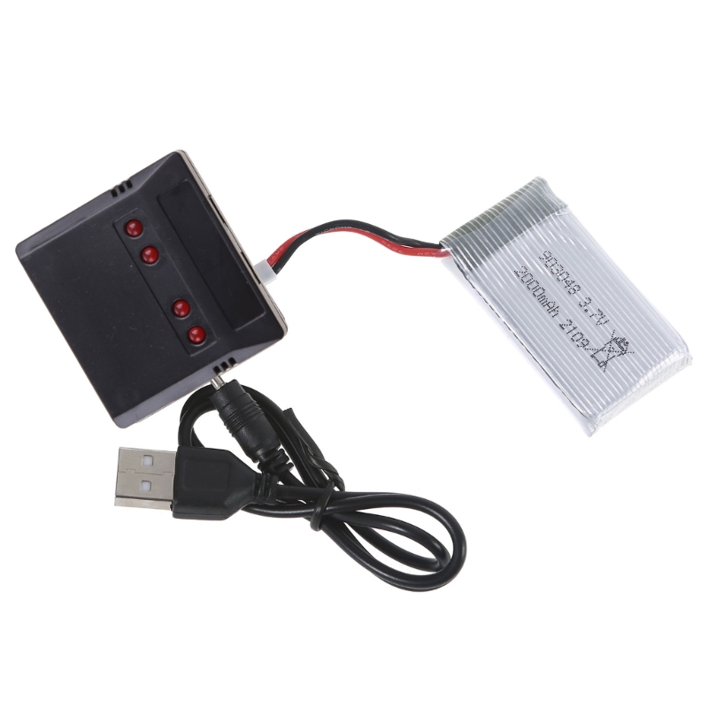 Description Picture 6 of item3.7V 2000mAh Lipo Battery 903048 Li-ion Battery/Charger RC Quadcopter Repair Spare Parts for KY601S H11D H11C RC Drones