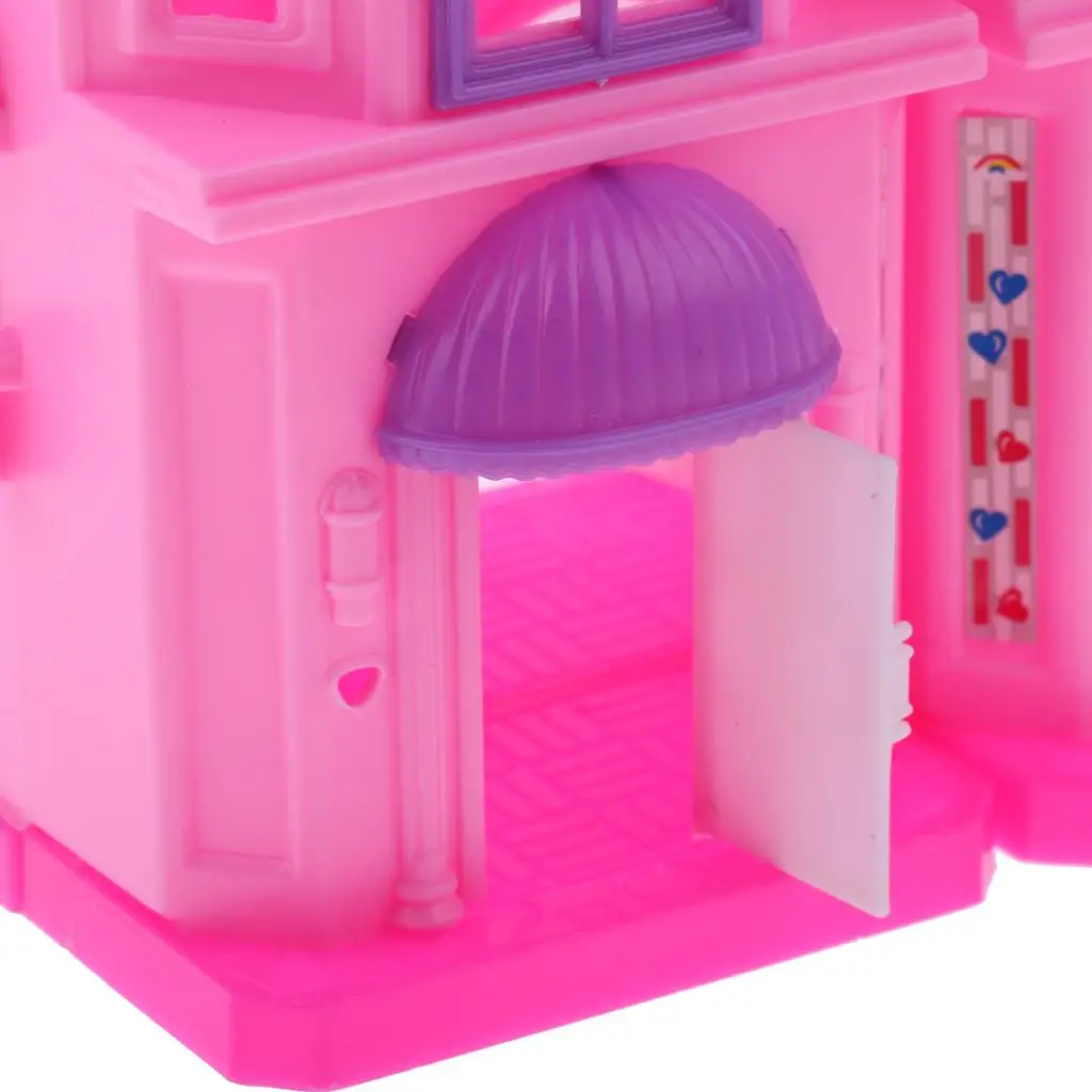 2 Storey Doll Mini Villa Dream House for Doll Kids Pretend Play Toy Random Color