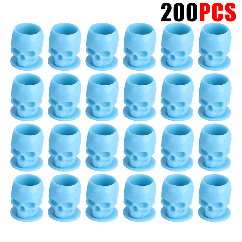 Best of 200PCS Disposable Tattoo Skull Ink Cup With Holder Base Permanent Makeup Pigment Platic Container Cap For Tattoo Artist Tools Reviews & Tips