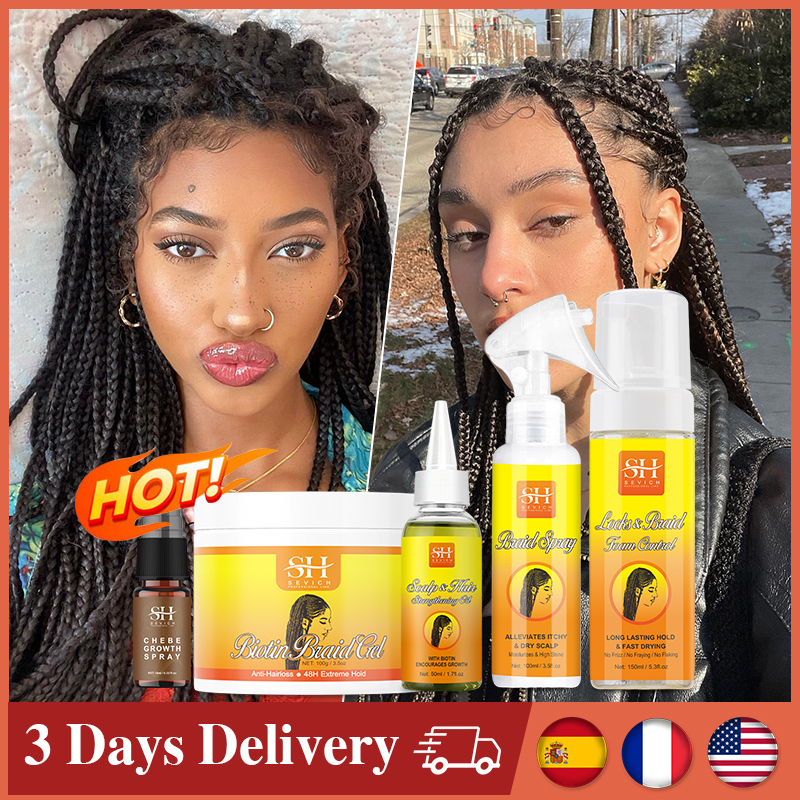 Best of Hot 24 Hour Hold Braid Gel Frizz Control Fixative Oil Cornrow Mousse For Black Women Natural Locks And Twist Hair Styling Wax Reviews & Tips