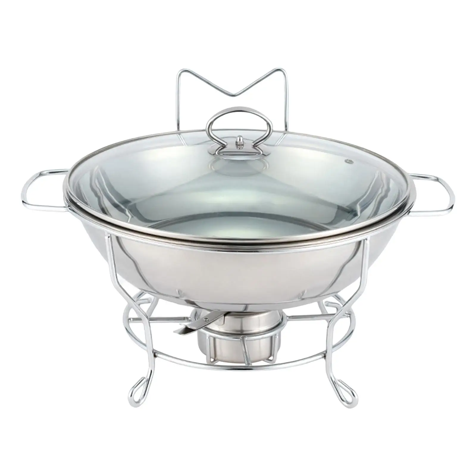 Round Buffet Chafer Durable Multifunction Portable Serving Tray Holder for Catering