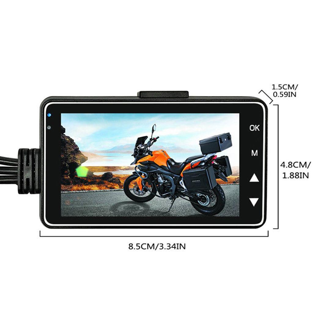 Dual Motorbike Camera 080p HD Video DVR Video  Cam Recorder