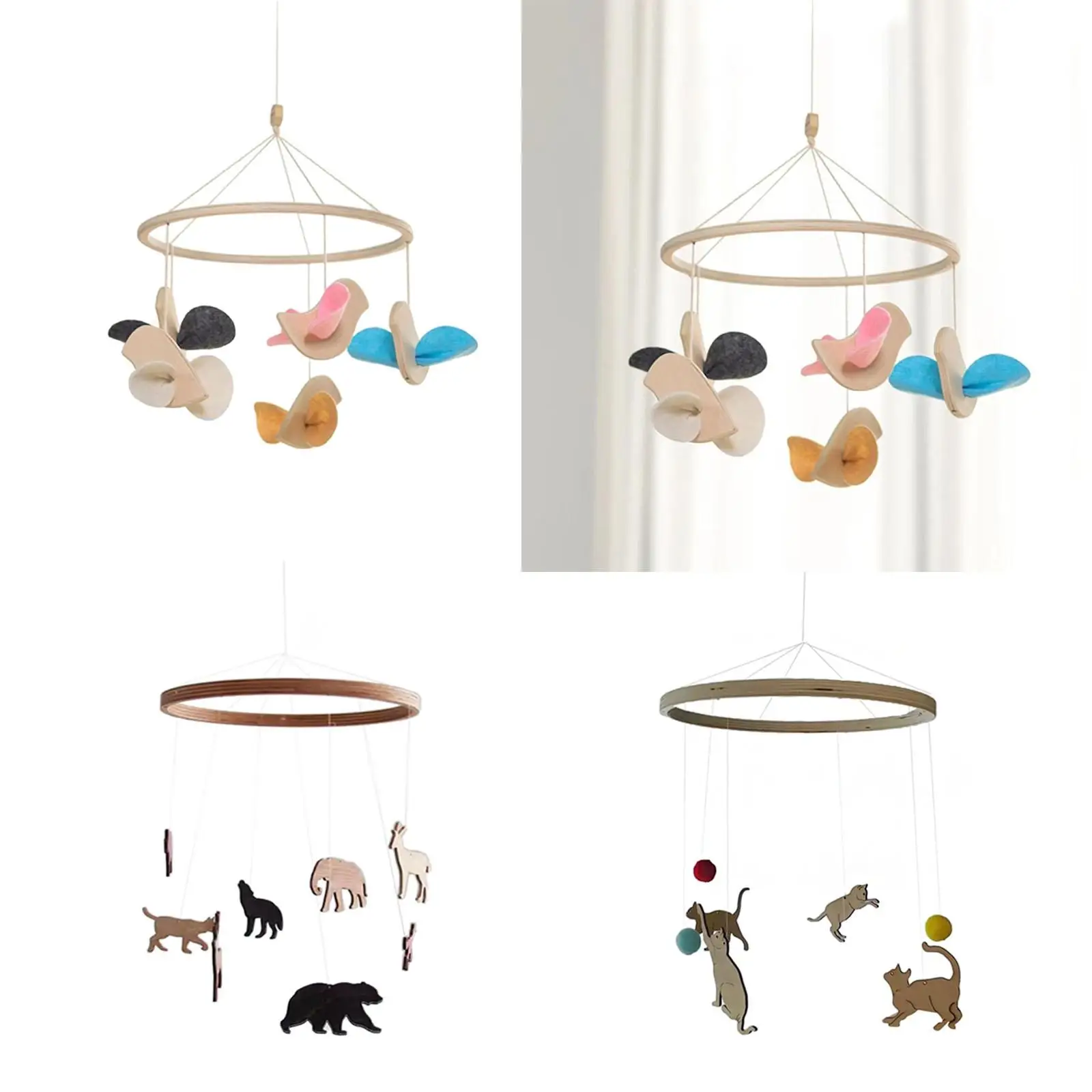 Baby Bed Wind Chime Hanging Bed Bell Windbell, for Outdoor Crib Bed Baby Bedroom