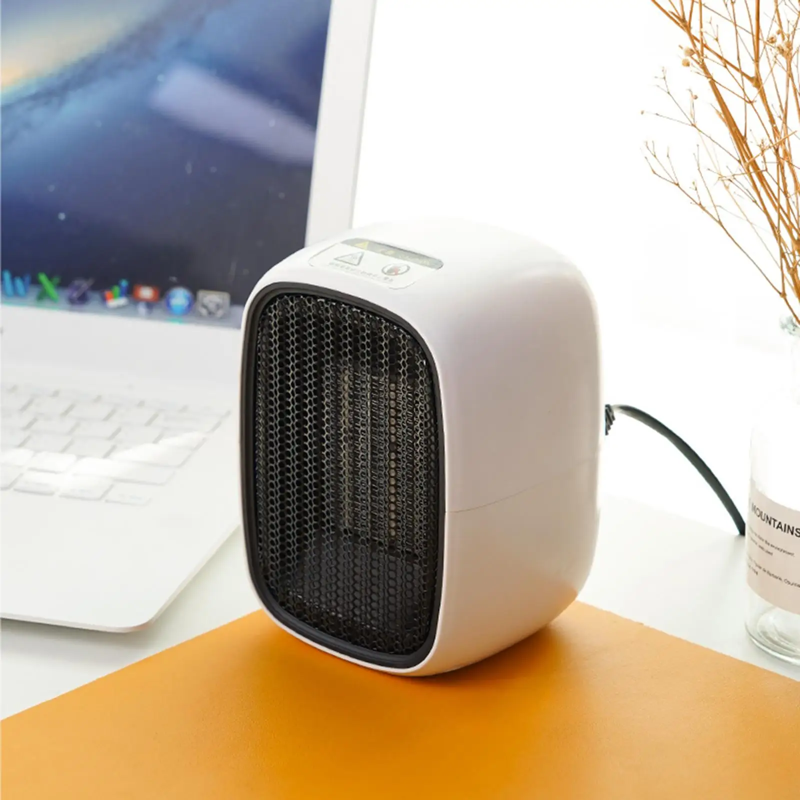 Electric Heater    Desktop Fan  PTC Ceramic Heating Air Circulating for Office Desk Bedroom Winter