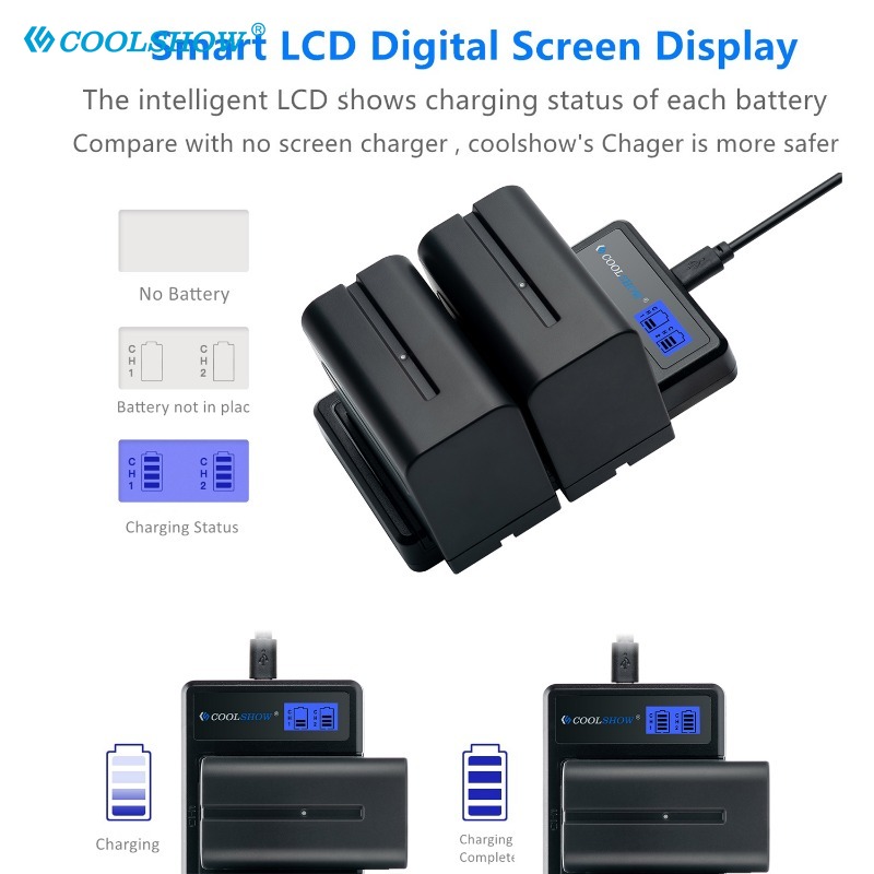 Title 4, Chargeur de batterie NP-F970 NP-F960 pour Sony ...