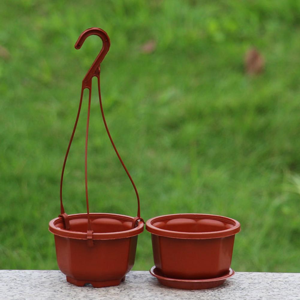 Description Picture 3 of itemFlower Basket Reusable Heighten Plastic Hanging Planter Basket Decor Pot Flower Pots Hanging Round Garden Basket for Outdoor