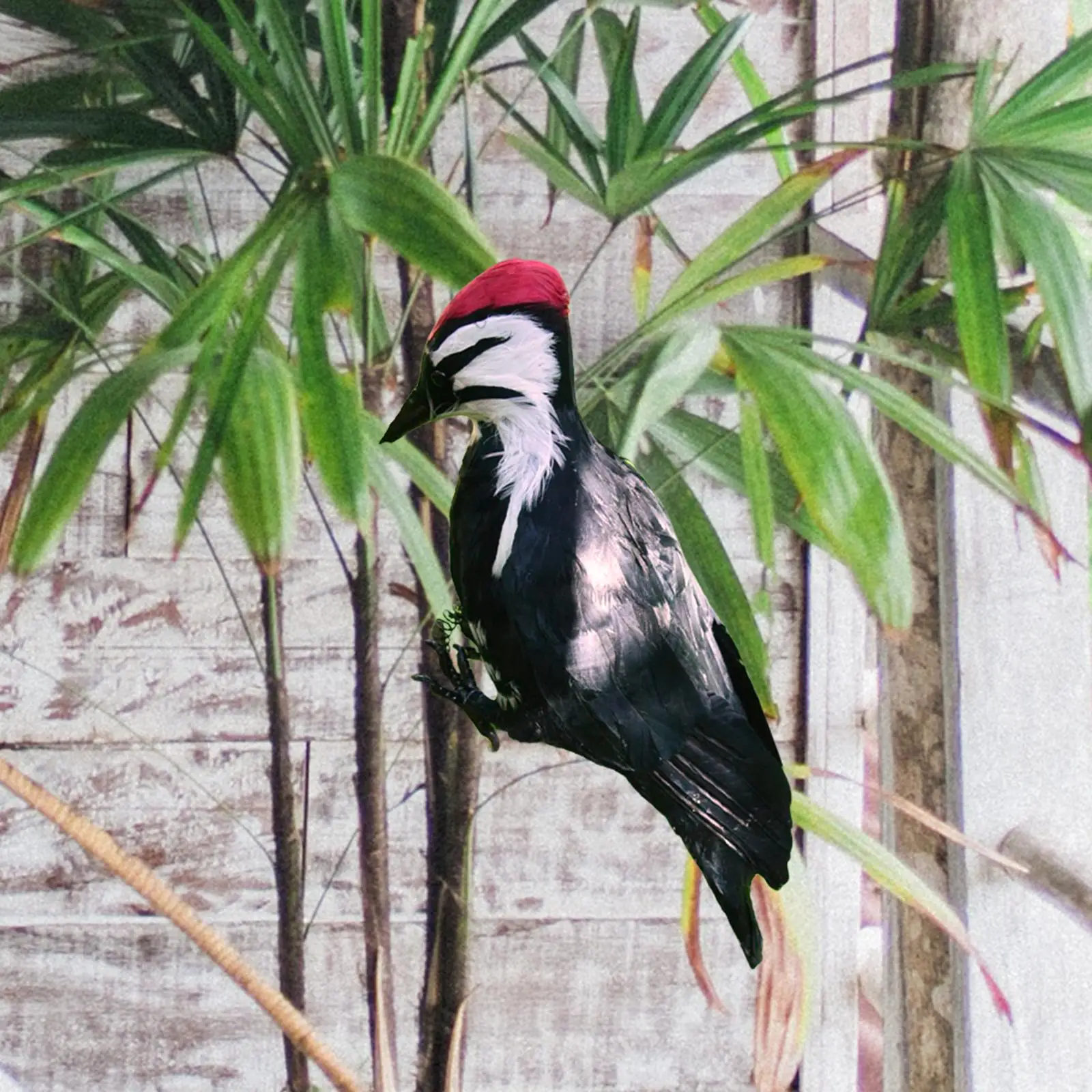 Simulação Woodpecker Toys Bird Spring Spring Feather Artificial Gree