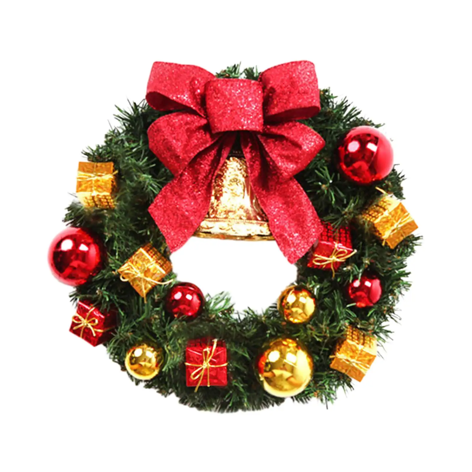 Faux Christmas Wreath Holiday Garland Decoration for Wall Office Living Room