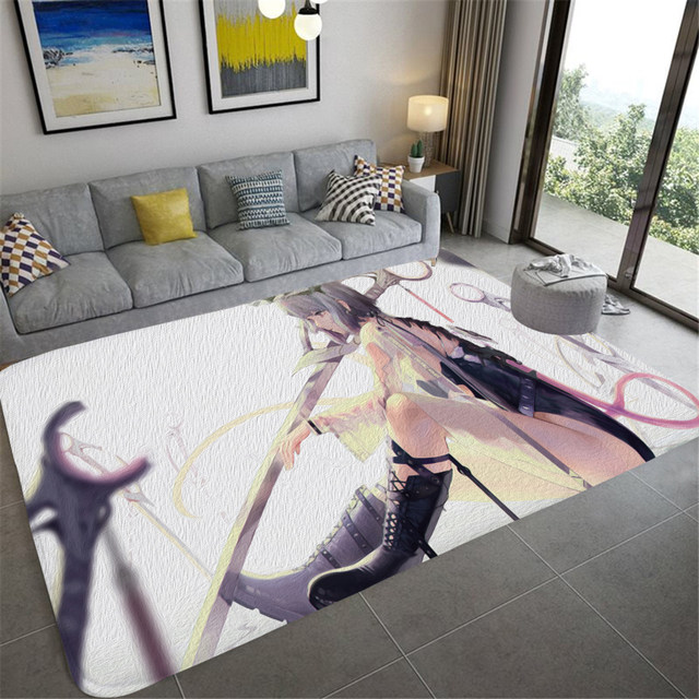 LAKEA All Cash Tufted Rug 3D Anime Rugs Floor Safety Pad Aesthetic Home  Room Winter Warm Decor For Teen Room Cool Purple Mat