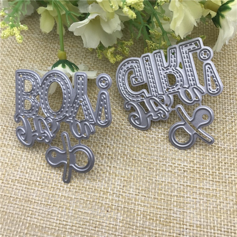 Description Picture 5 of itemBaby Boy and Baby GIRL Metal Cutting Die Frame Craft Cutting Die Embossing Stencil Paper Card Making