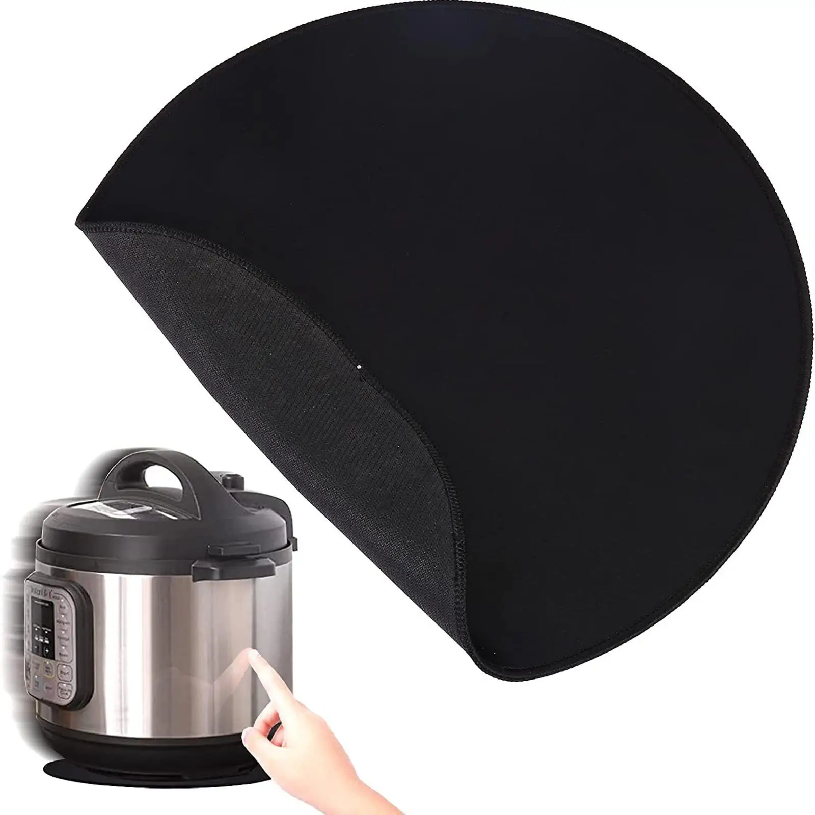 Heat Resistant Mat Kitchen Countertop Protector Rubber Nonstick Kitchen Appliance Round Mats for Small Appliances Coffee Maker
