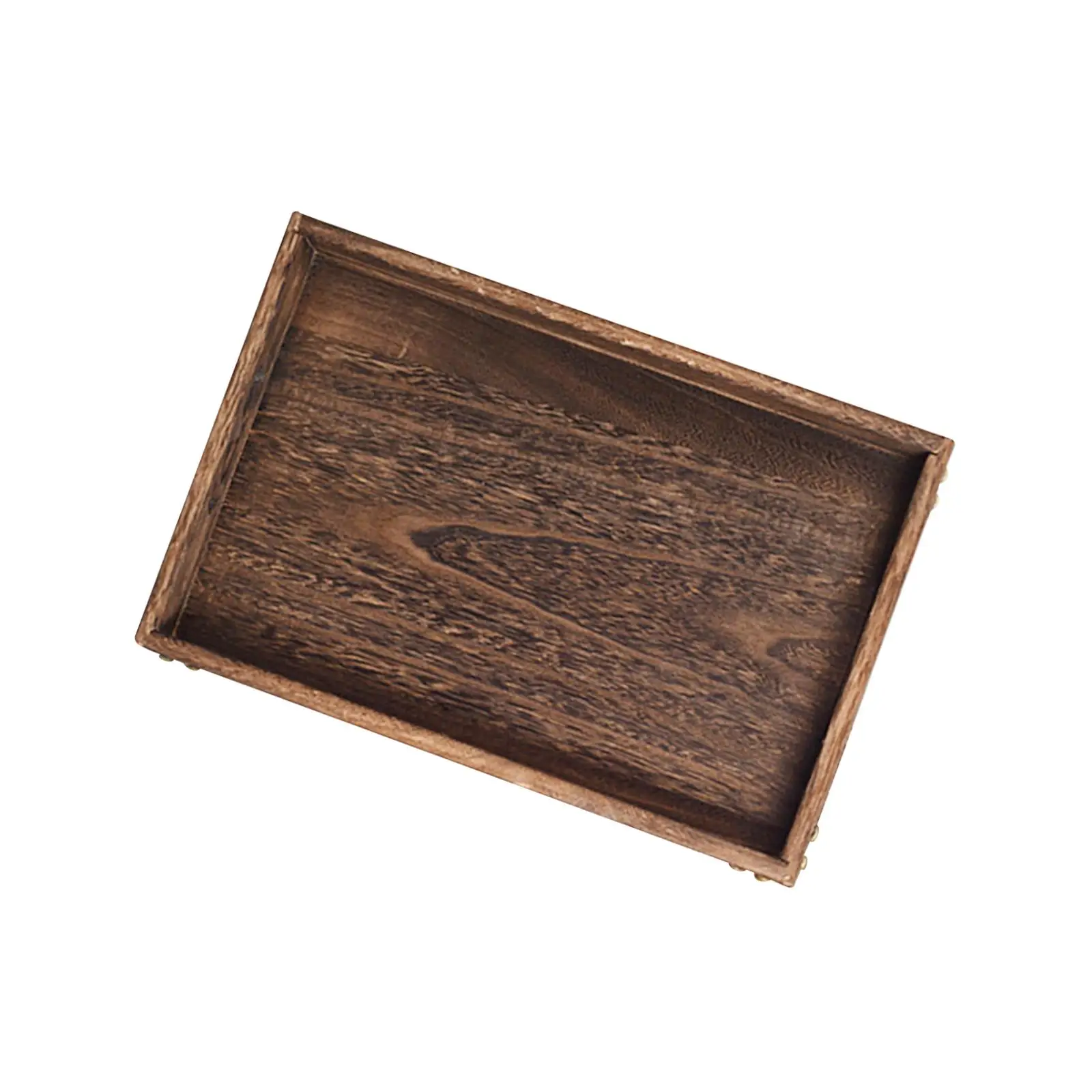 Rustic Wood Serving Tray Platter Food Trays Convenient Lightweight for Breakfast Sofa Couch Tray Rectangular Multipurpose