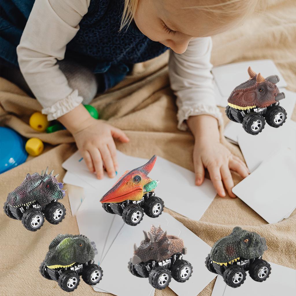 Dinosaurs Pull Back Car Toy Monster Truck Dinosaur Model for Children's Day Gift