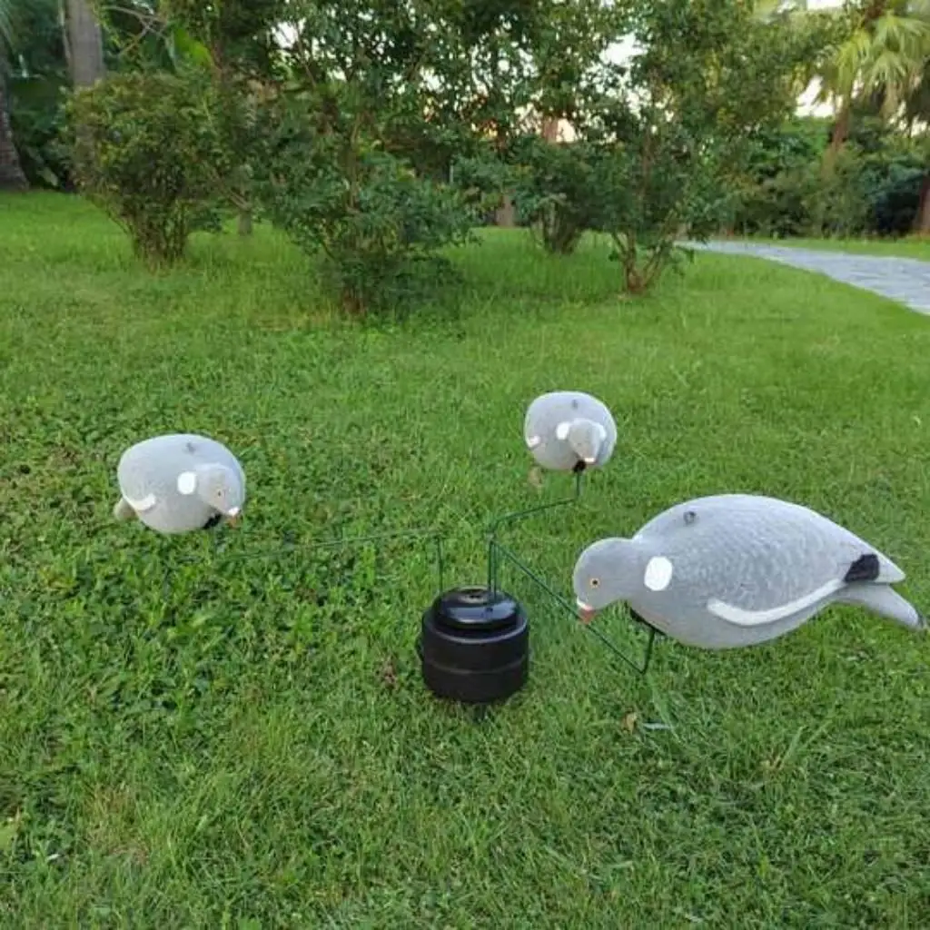 Artificial Flocking Pigeon Decoy Spinning Motion Outdoor Bait Electric Equipment Pigeon Hunting Gear Garden Decorations