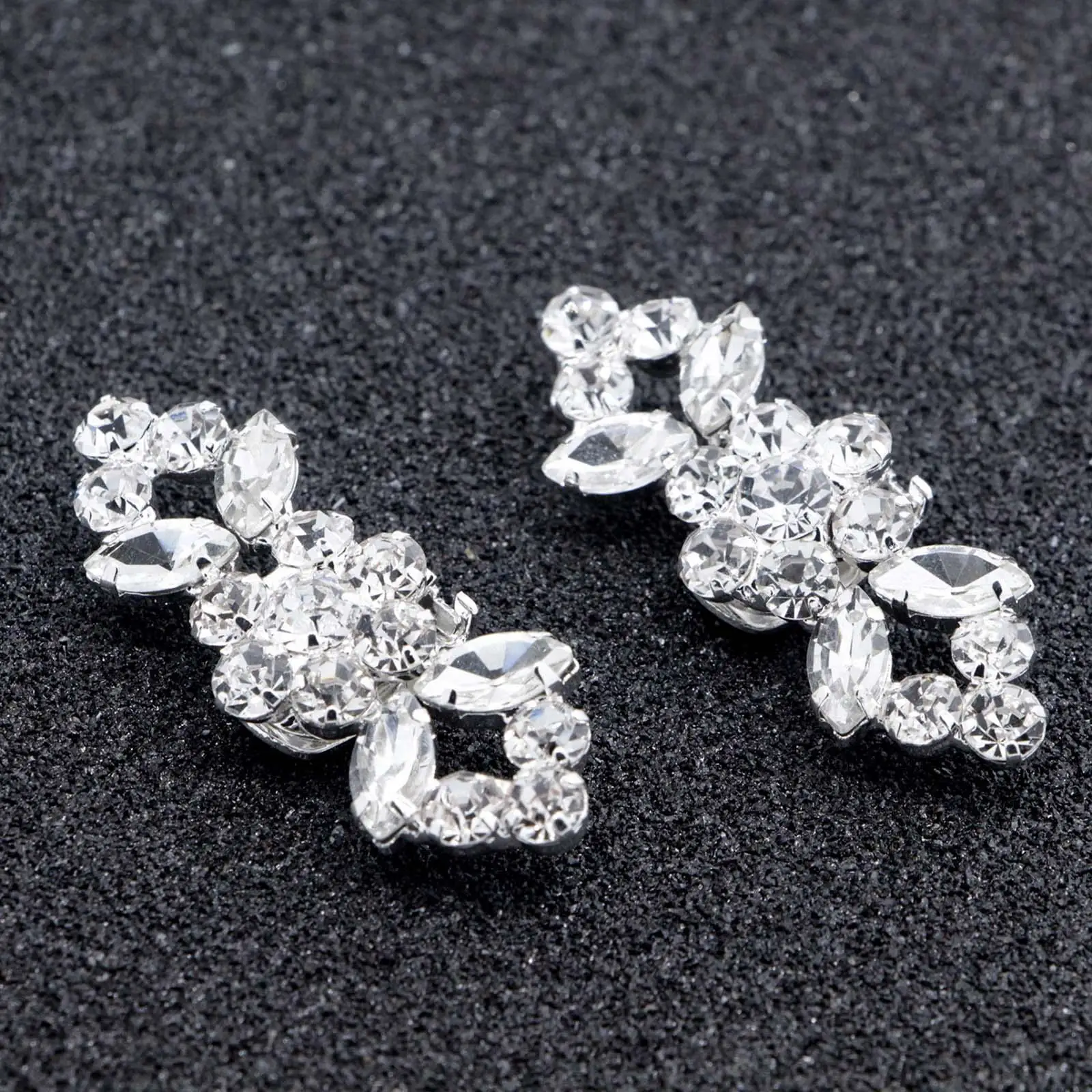 1Pair Detachable Shoes Decorations Shiny Crystal Shoes Clip Charm Buckle Rhinestone Brooch Women Bag Pendant Bride Accessories