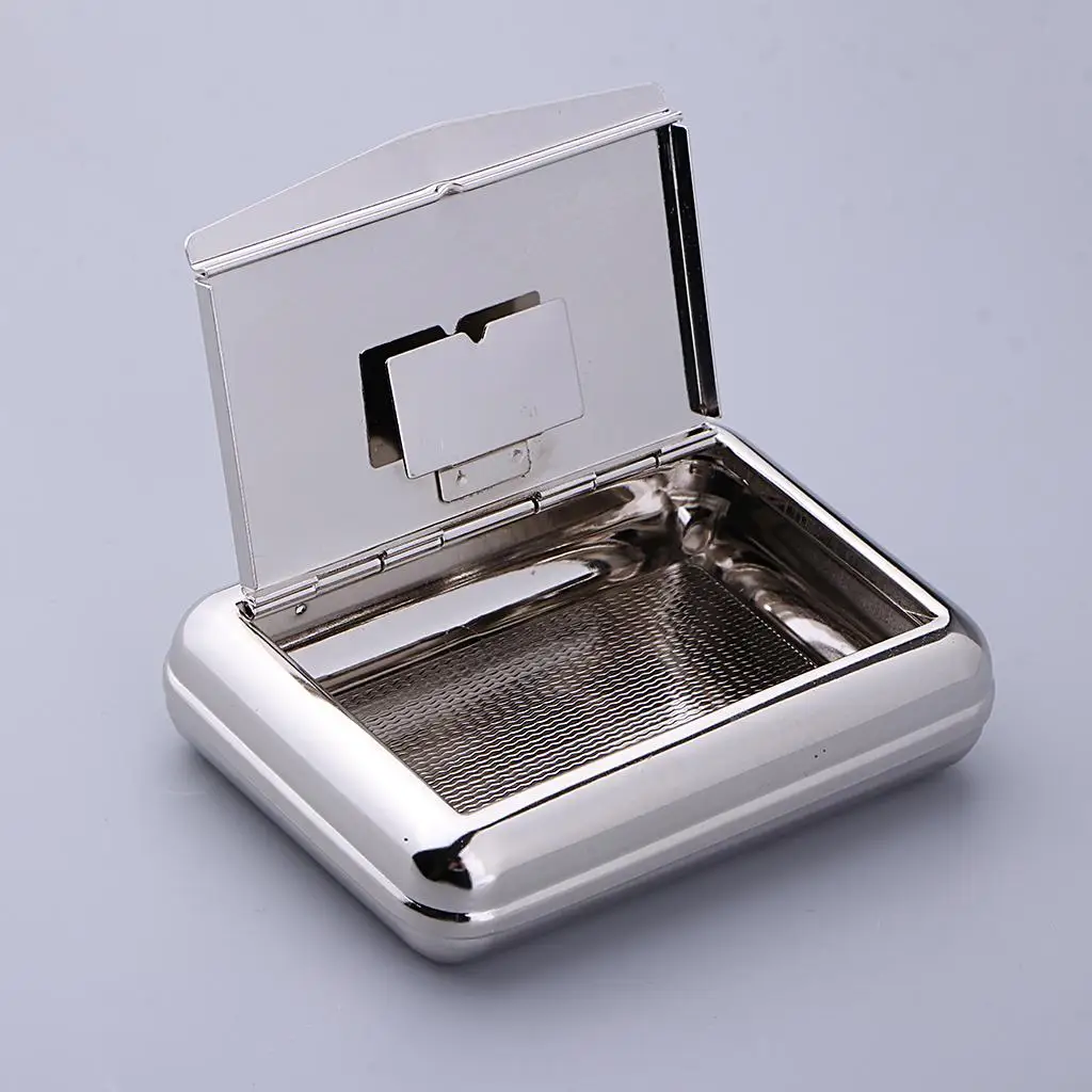 Silver Smoking Pipe Tobacco Storage Case Moisturize Box for Fathers Day Gift