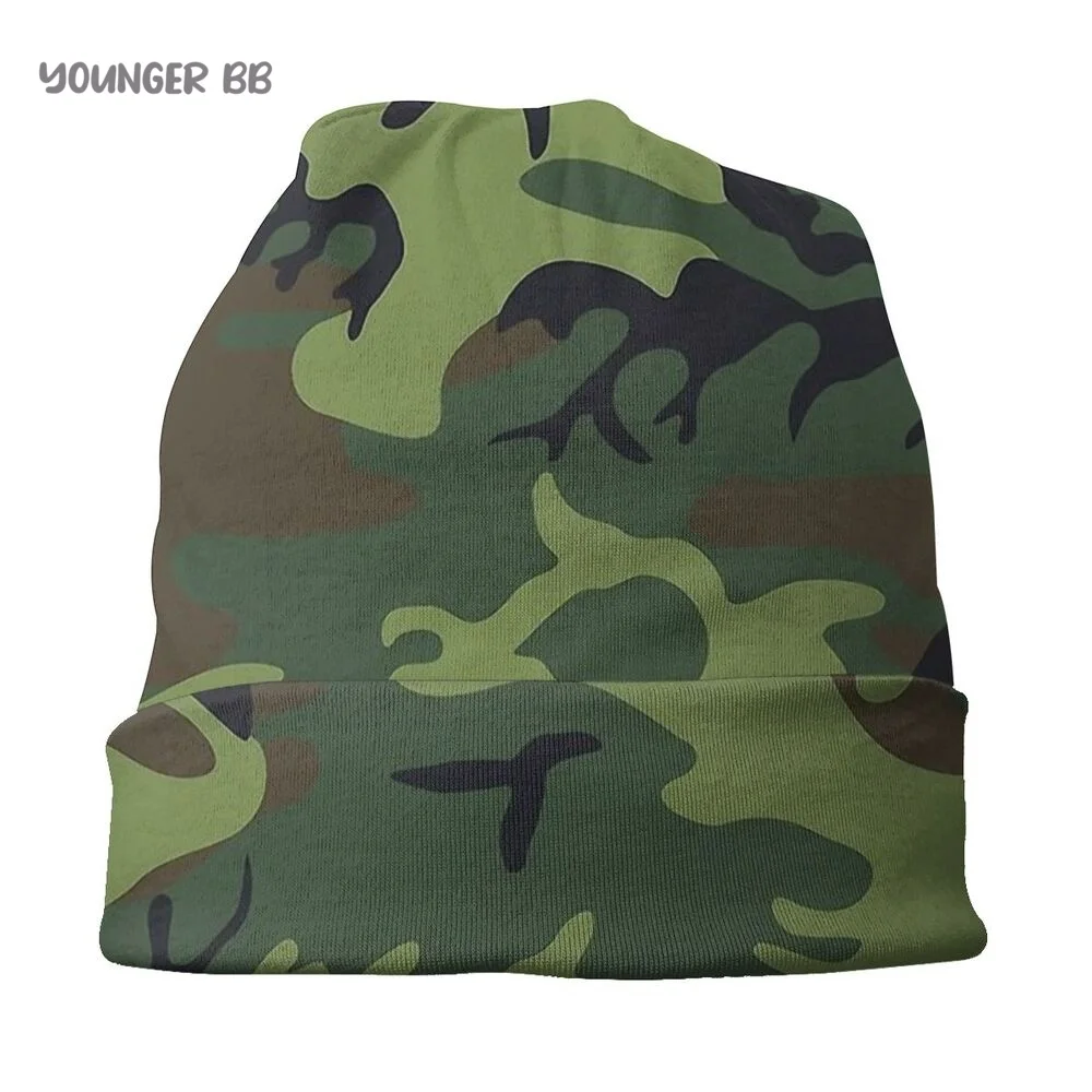 Camouflage Men Women's Beanie Hats Camo Camouflage Knitted Hat Hip Hop Earmuff Bonnet Street Skullies Beanies