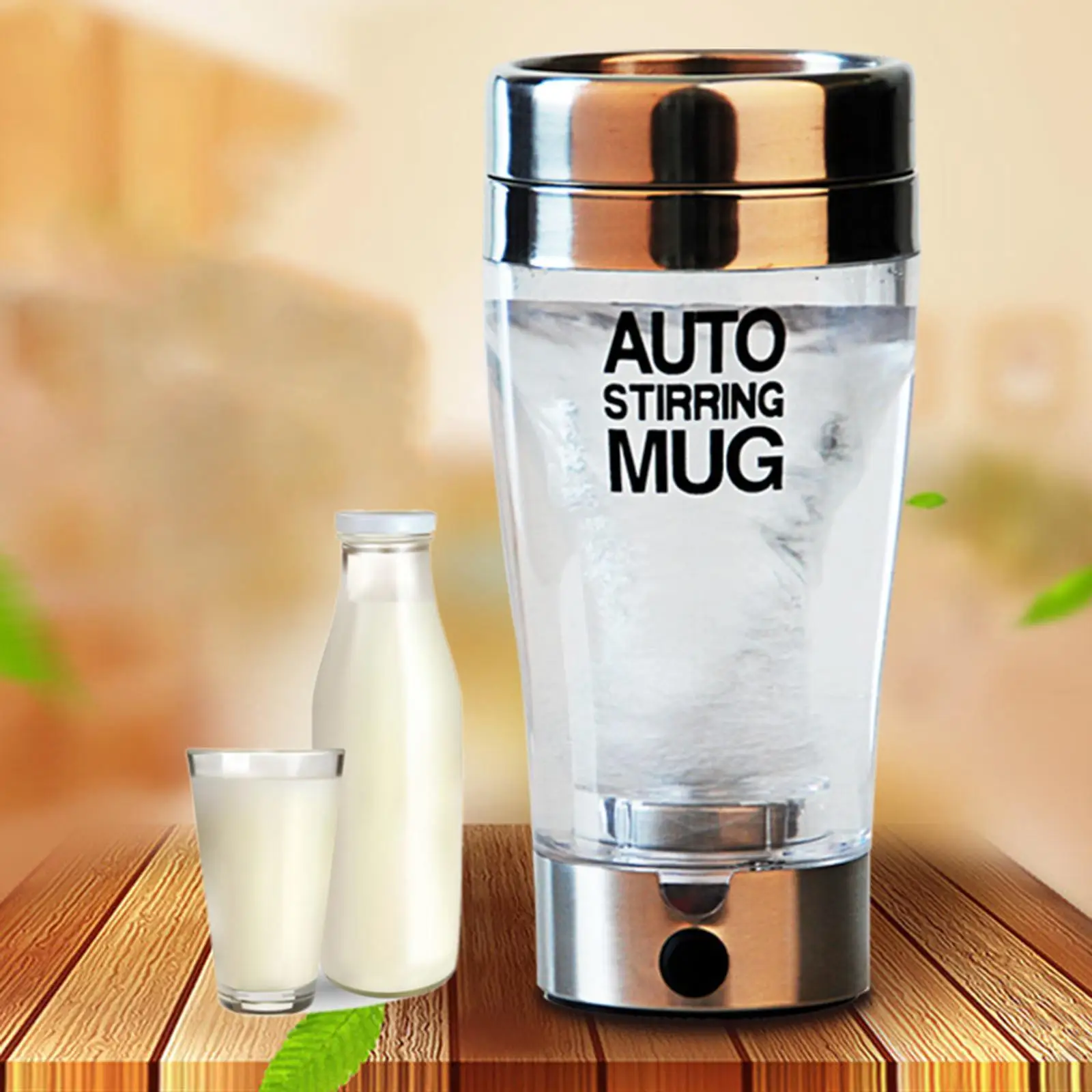  Stirring Mug Battery Operate Stainless Steel for Kitchen Hiking