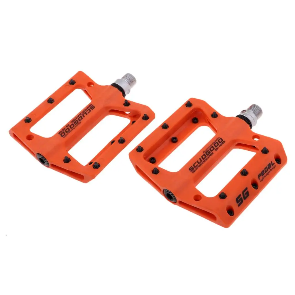 Bike Pedals Sealed Bearing Platform Flat Pedals for Mountain Road Bicycle - Easy to Install - Choice of Colors