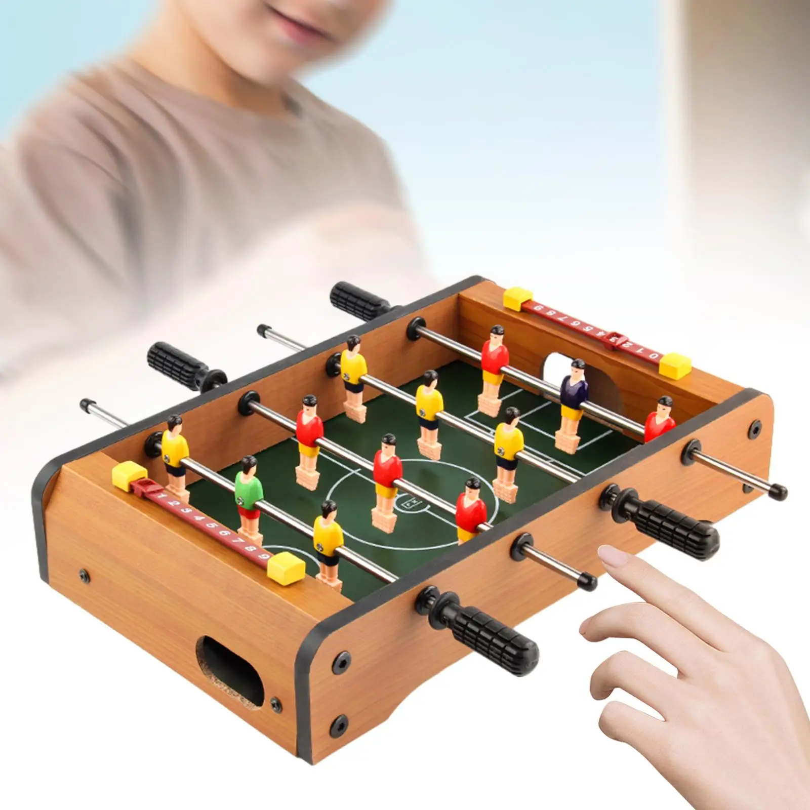 Compact Mini Tabletop Soccer Game, Tabletop Foosball Table, Portable Recreational Hand Soccer