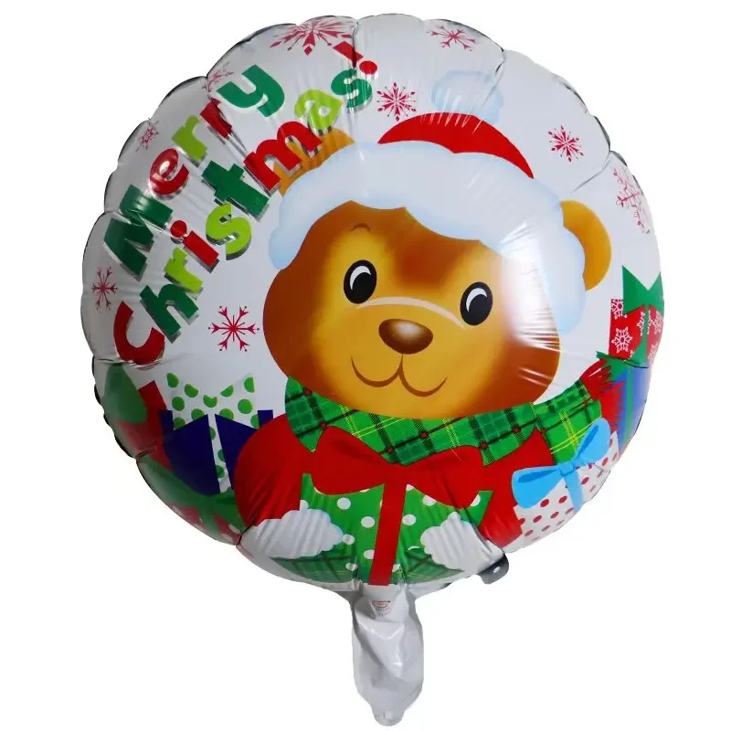 10 Stücke 18 Zoll Frohe Weihnachten Folie Helium Ballons Feliz Navidad Weihnachtsbaum Ornament Schneemann Weihnachtsmann Party Dekorationen Supplie – Detail 3