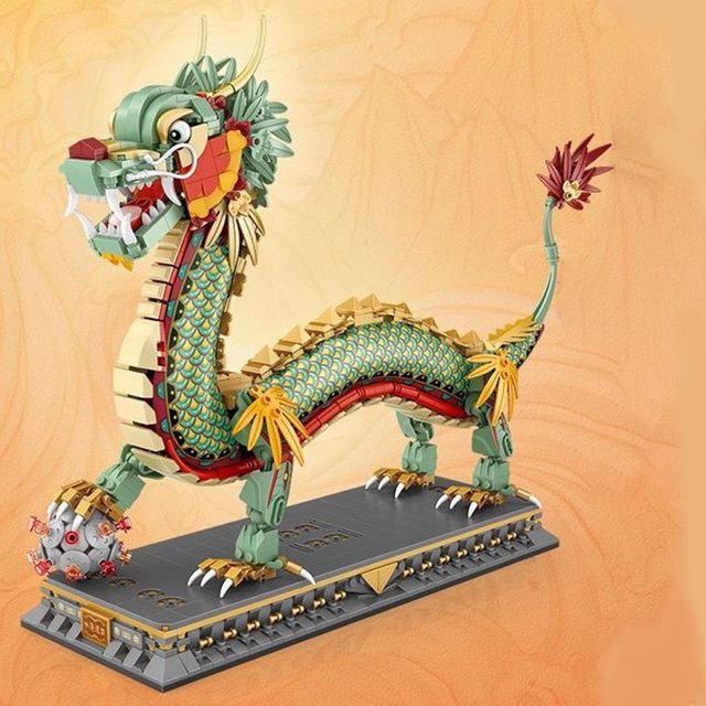 Build Your Own Chinese Dragon with Mini store Building Blocks! - 13.58in*9.06in