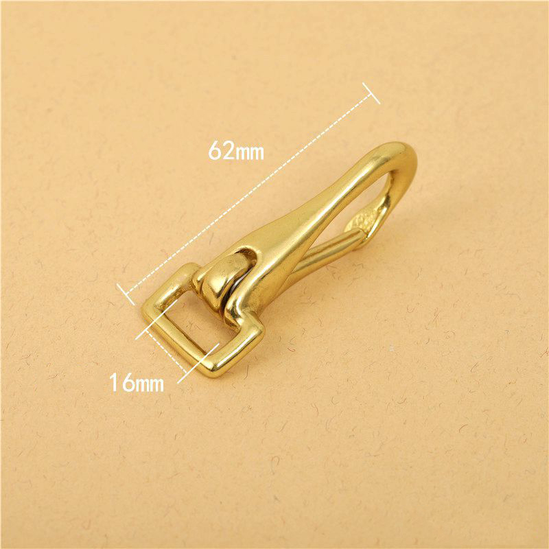 Messing Karabiner haken Karabiner Abzugs clip Verschluss Schnalle für Tasche Riemen Halfter Zaumzeug Geschirr Hund Haustier Leine Teile Schlüssel bund Zubehör – Detail 7