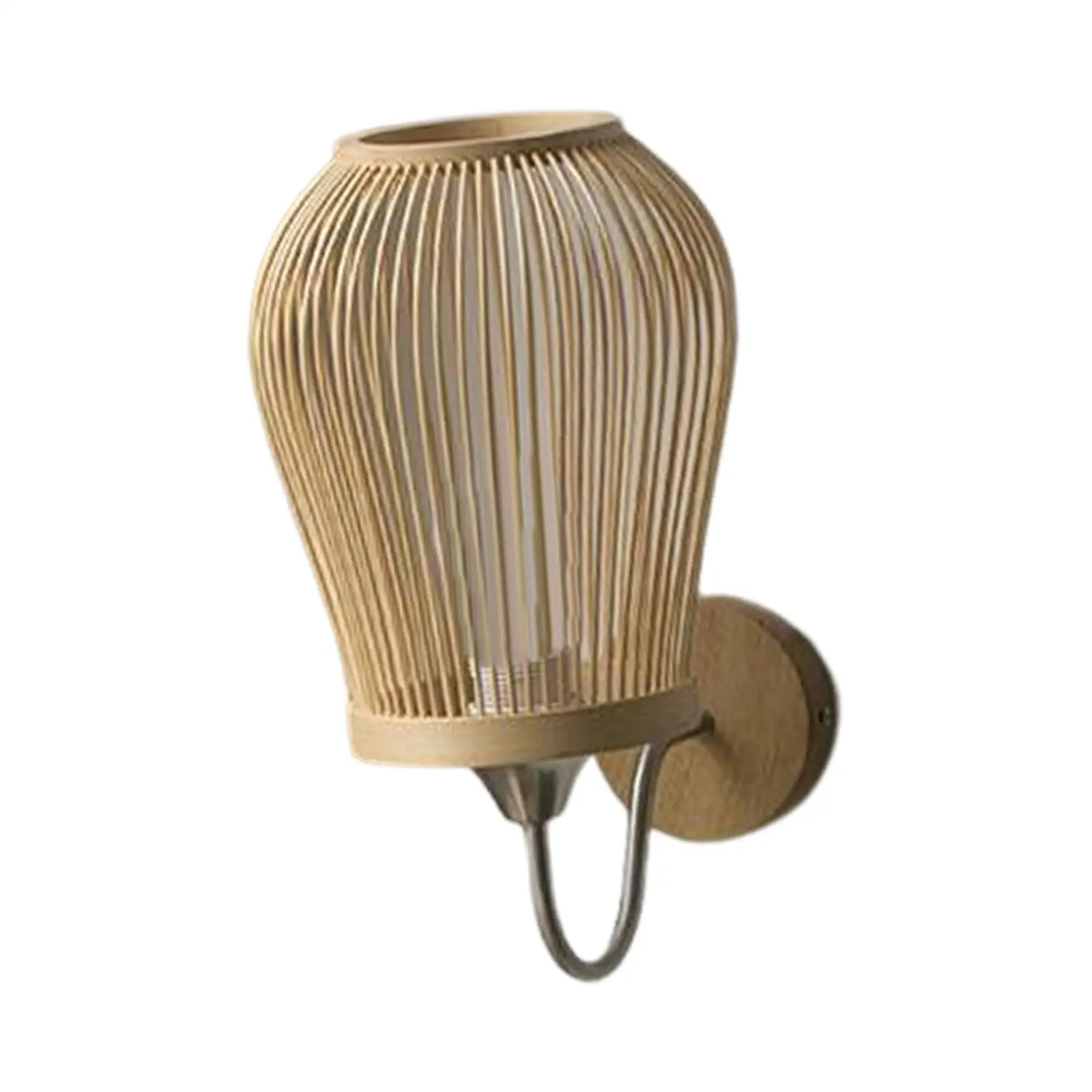 Bamboo Wall Mounted Sconce Lamp Light Lighting Fixture for Room Decor