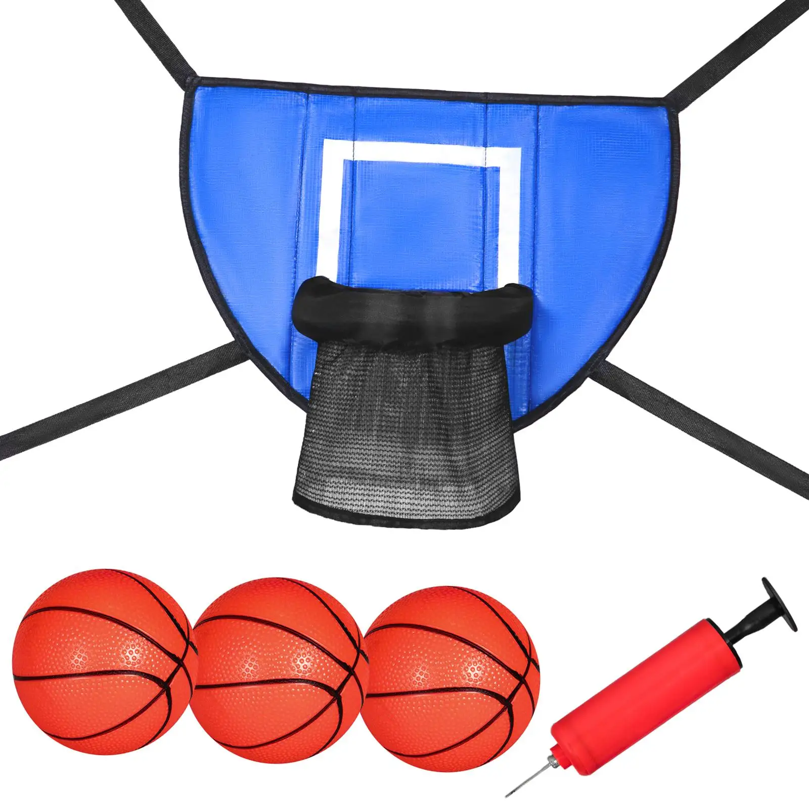 Mini Basketball Hoop for Trampoline with Enclosure Universal Basketball Rack
