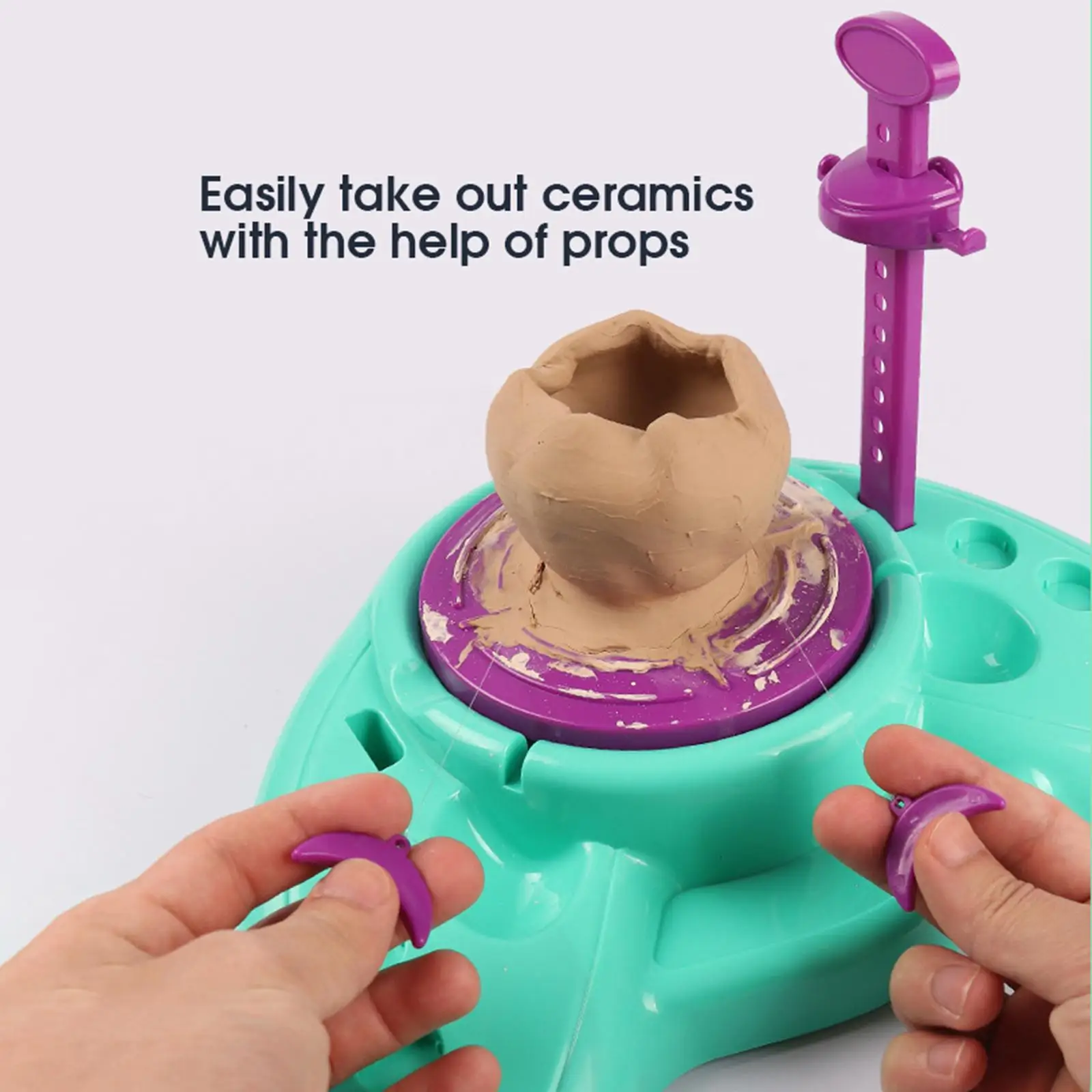 Electric Ceramic Machine Educational Toy Mini Craft Ceramic Clay Pottery Kit for Ceramic Work clay Crafts Beginners Girls