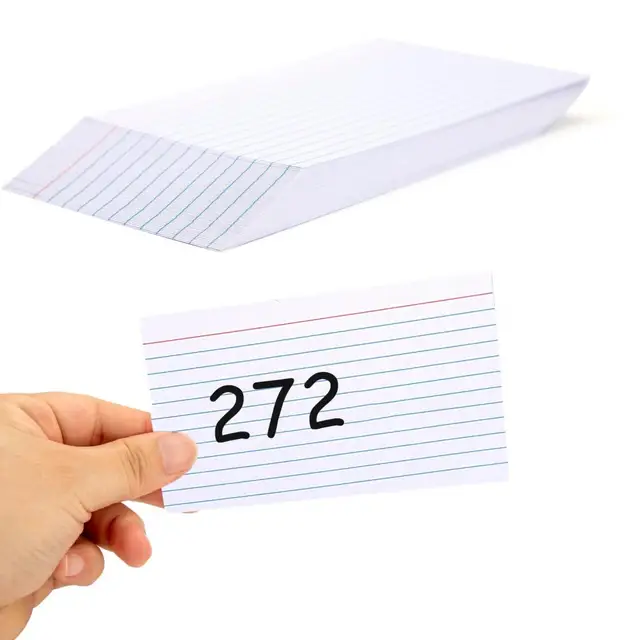 200 Sheets Small Thick Ruled Index Cards Hanging Hole Horizontal Inner Page  Message Papers Memo Pad School Office Supplies