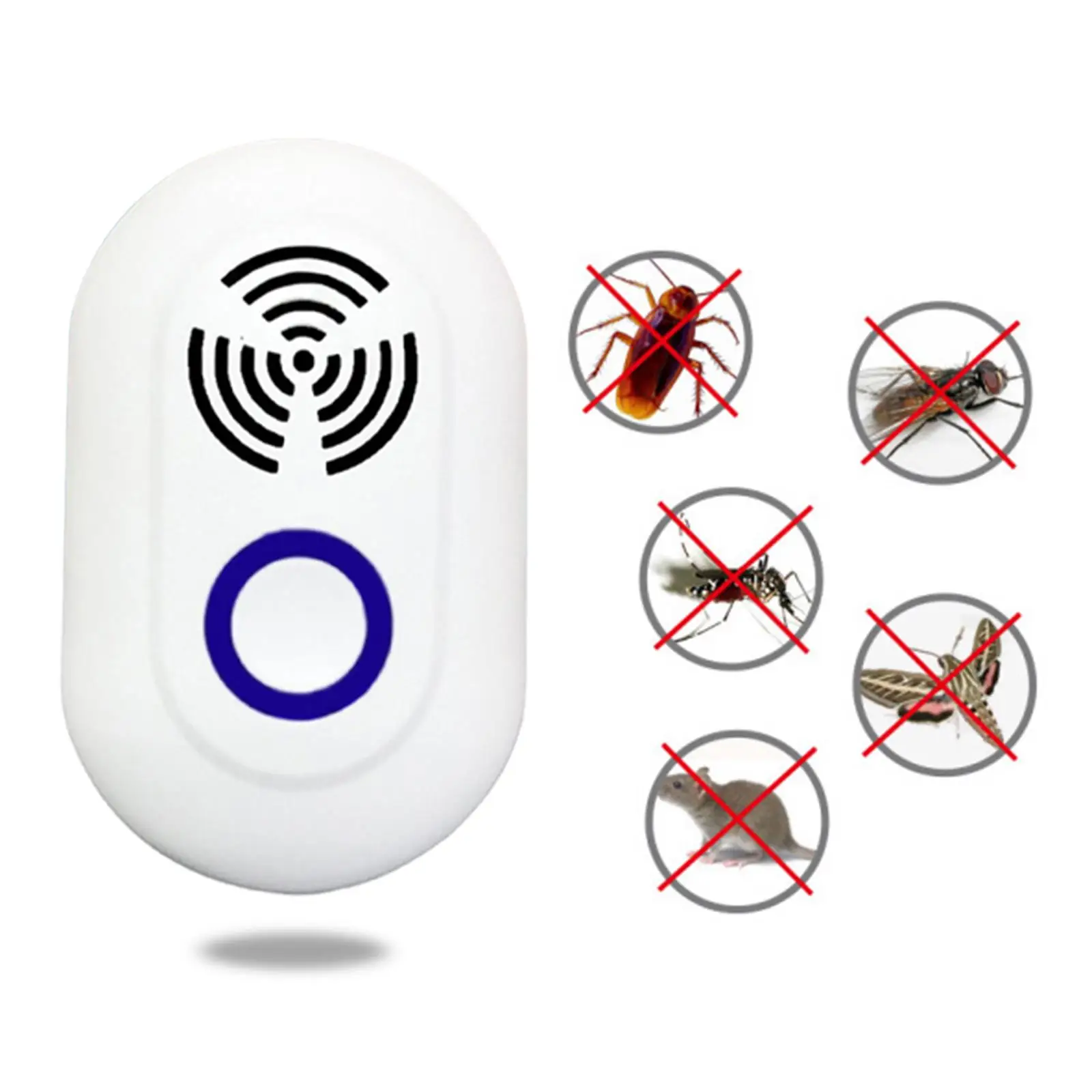 Portable Ultrasonic Insect Repeller Quiet Work Indoor Anti-Mice Pest Repellers for Mosquito Rat Pest Killer Garden Suppy US