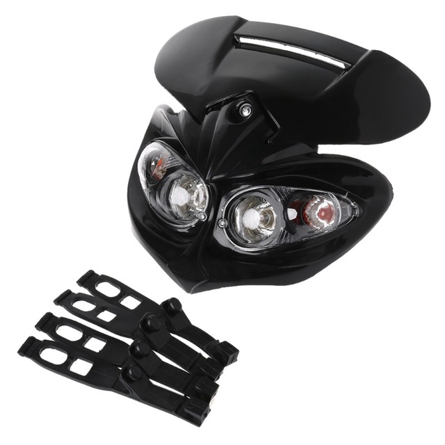 Motorbike Street Fighter Pit Bike Fairing LED Headlight Headlamp