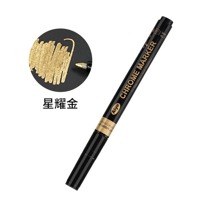 Electroplating Mirror Silver gold Paint Pen Hand-repair Chrome-plated Metal  Waterproof Tire Ceramic Touch-up