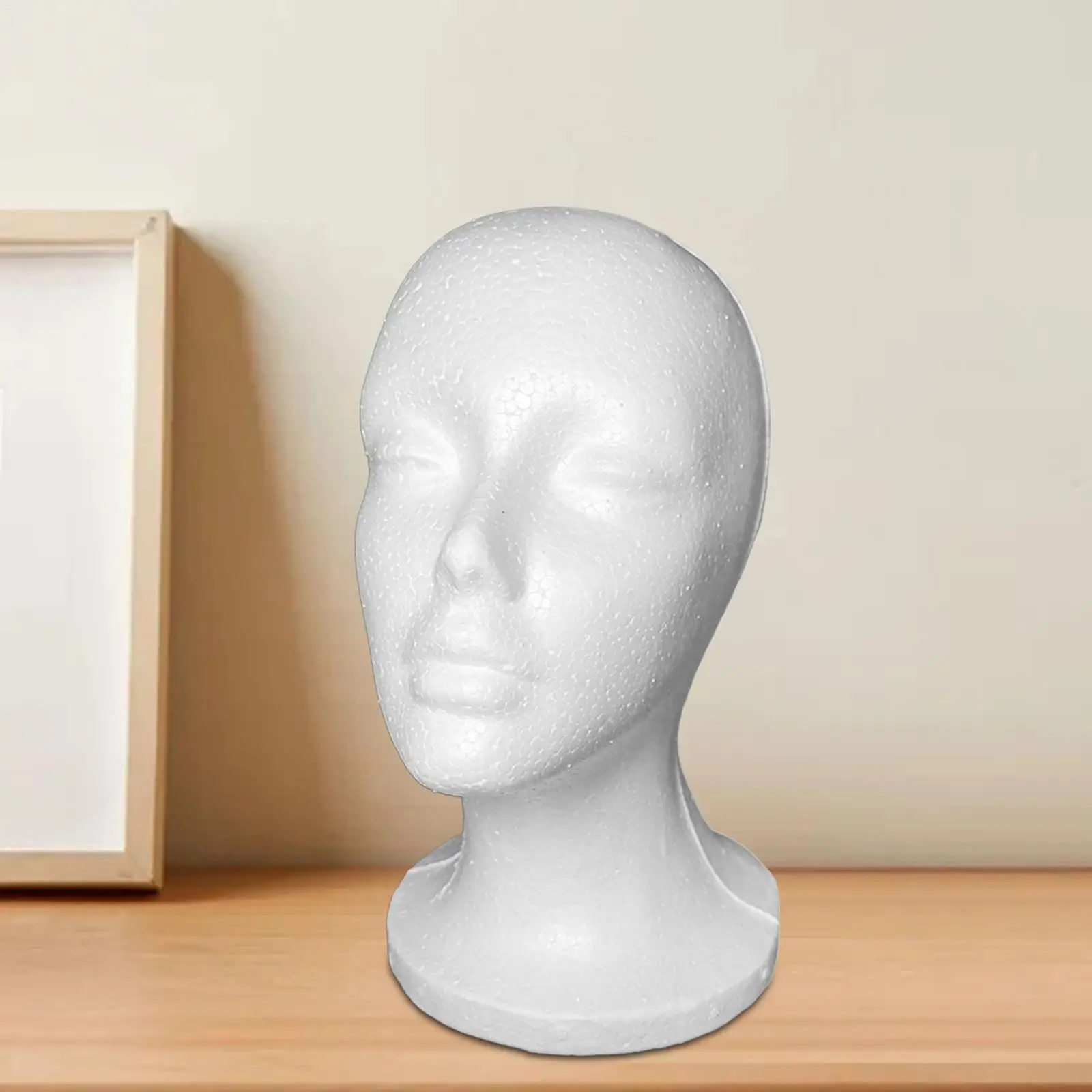 Foam Wig Head White Multi Functional Portable Mannequin Manikin Head Hat Display Stand Hairpieces Stand Holder for Salon Props