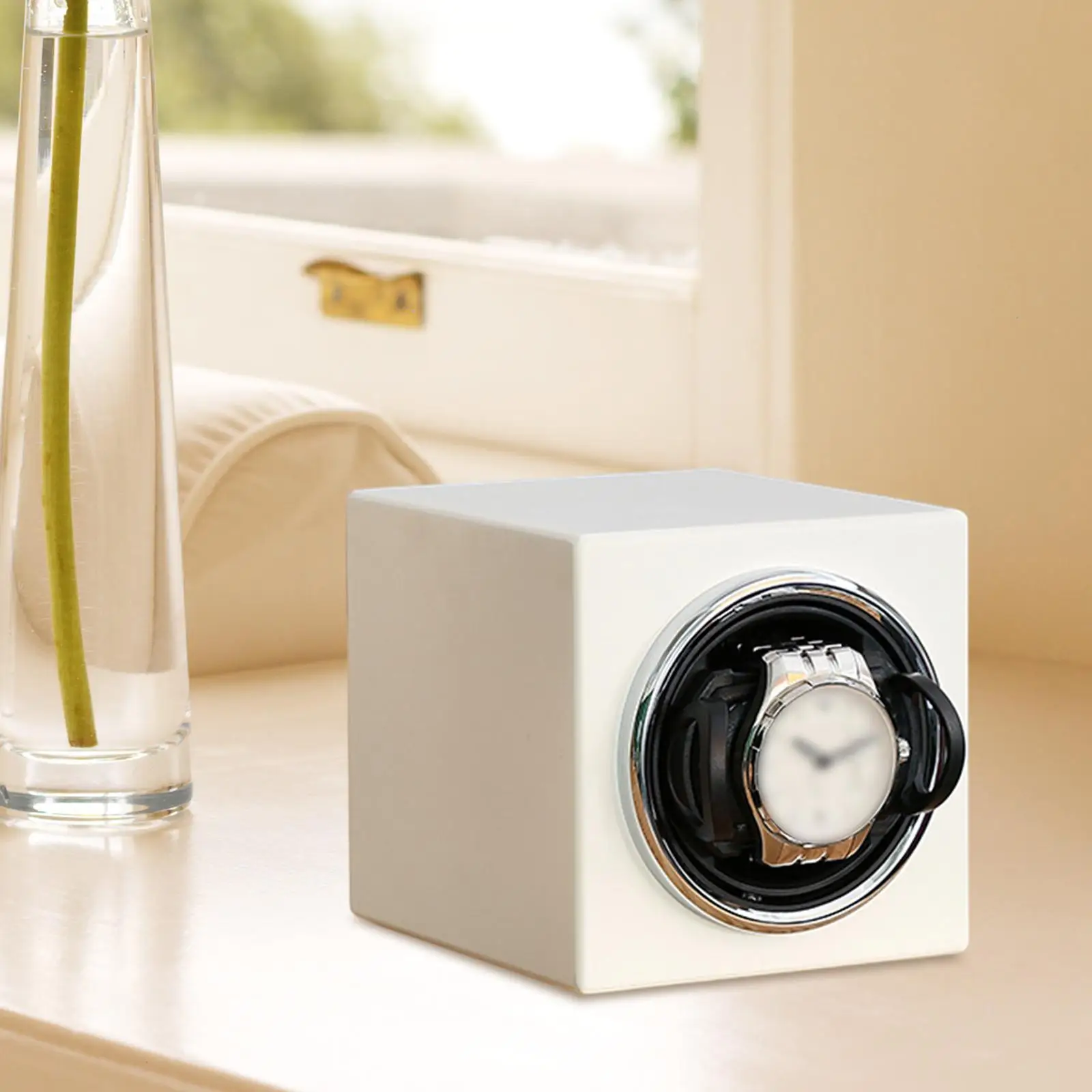 Single Watch Winder Winding Box for Automatic Watches Desktop Wristwatch Watches Display