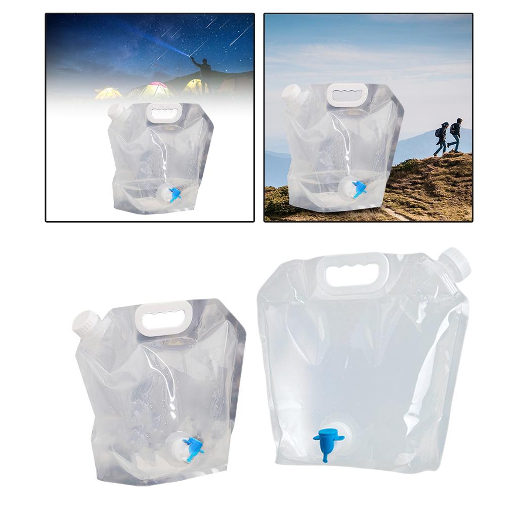 Collapsible Water Tank Container Bag Bottle BPA Free with Spigot No-Leak Freezable Carrier for Picnic Camping Outdoor Hiking