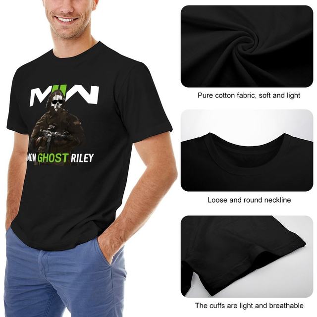 Simon Ghost Riley MW2 T-Shirt hippie clothes funny t shirts Short sleeve  funny t shirts for men - AliExpress