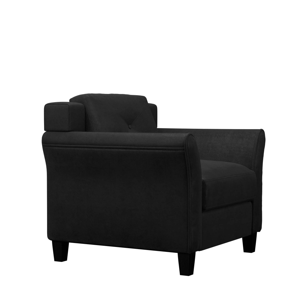 Title 4, Taryn Club Chair, Black Fabric