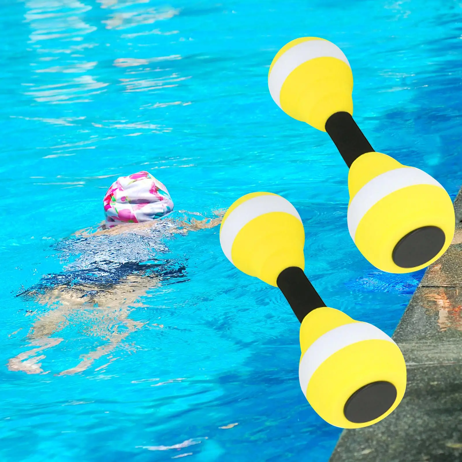 Aquatic dumbbells, water aerobics dumbbell pool resistance, hand bars