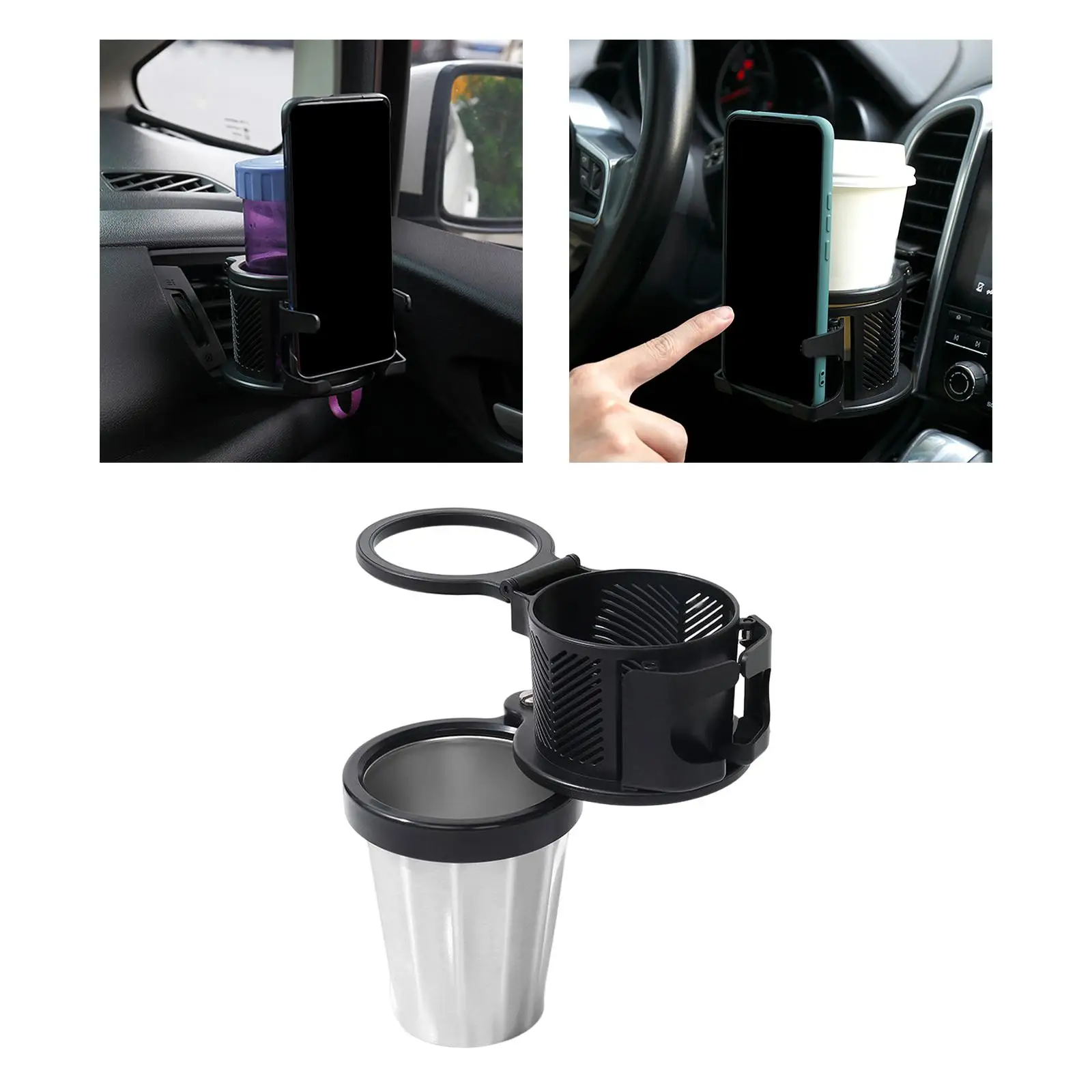 Cup Holder Rotating Base Stand Rack Tray Car Headrest Seat Back Organizer Car Cup Holder Expander Car