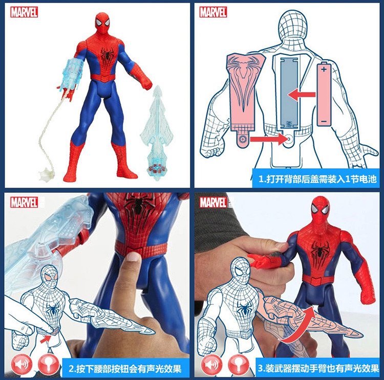 Hasbro Marvel Spider Man genuino brillante voz móvil juguete modelo juguete  regalo| | - AliExpress