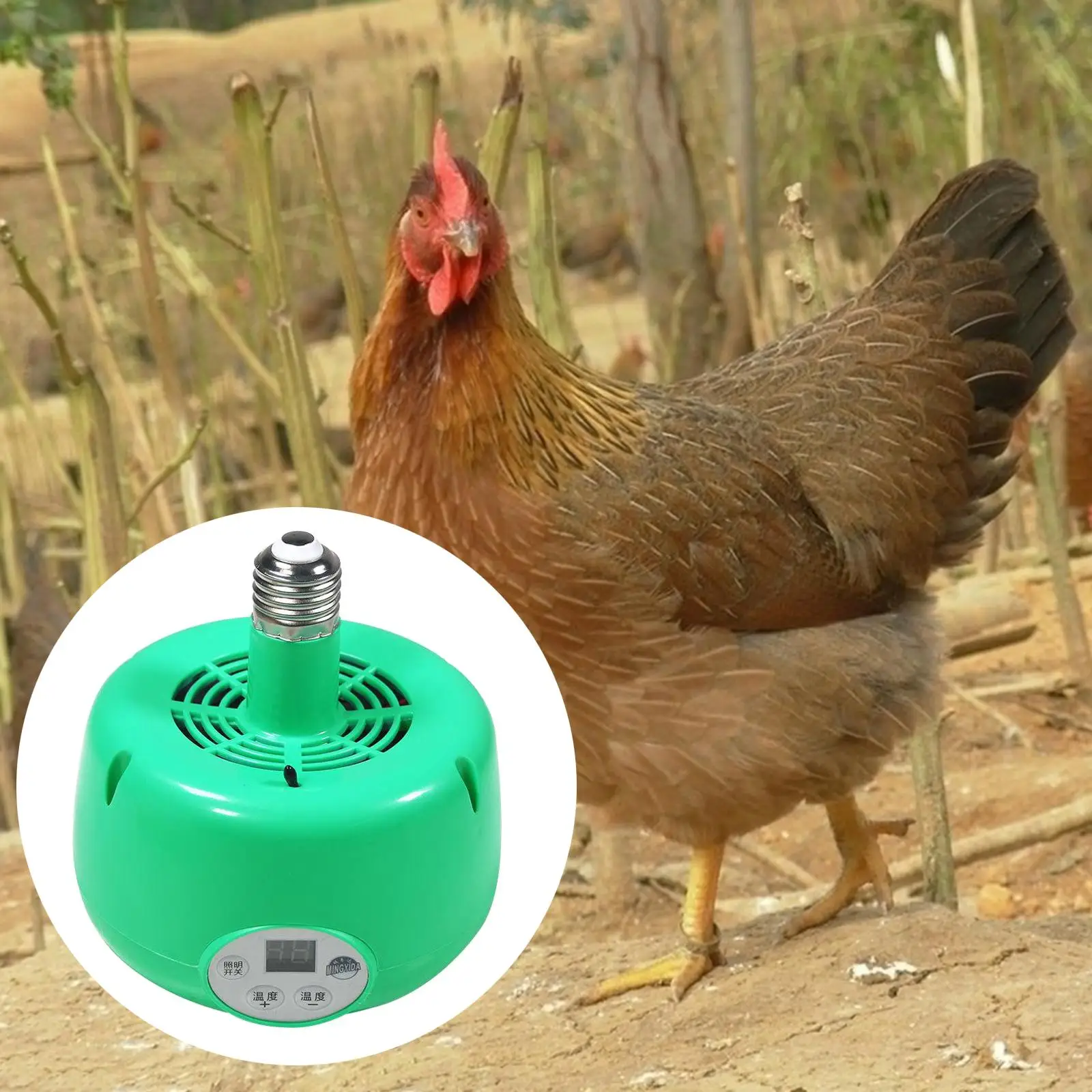 Durable Pet Fan Automatic E27 Auto Poultry Bulb Reptile Heater