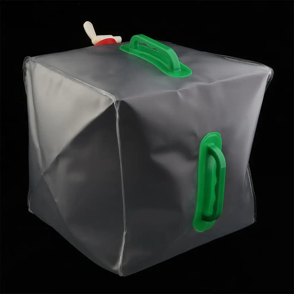 5 Gallon/20L Portable Water Bag Collapsible PVC Water Container Outdoor Camping Mountaineering Backpack Cycling Water Carrier