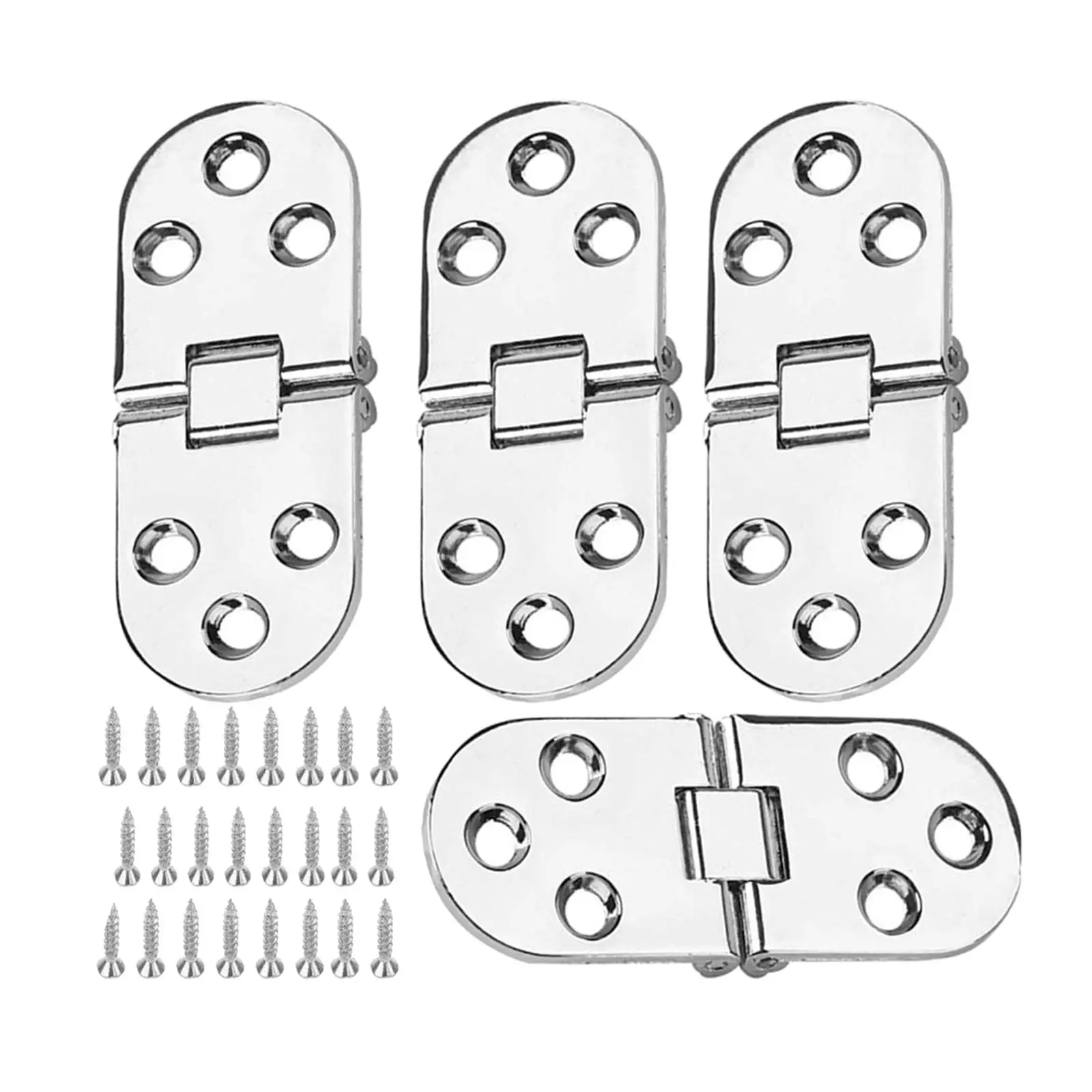 4 Pieces Stainless Steel Furniture Furniture Hinges 180 Degree Rotation