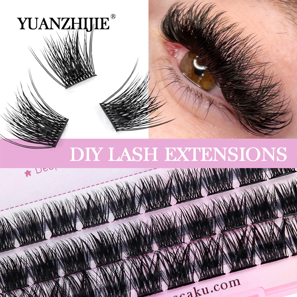 Best of YUANZHIJIE DIY Clusters Little Devil Cosplay Eyelash Extensions Russian Faux Mink False Eyelashes Segemented Wispy Makeup Lashes Reviews & Tips