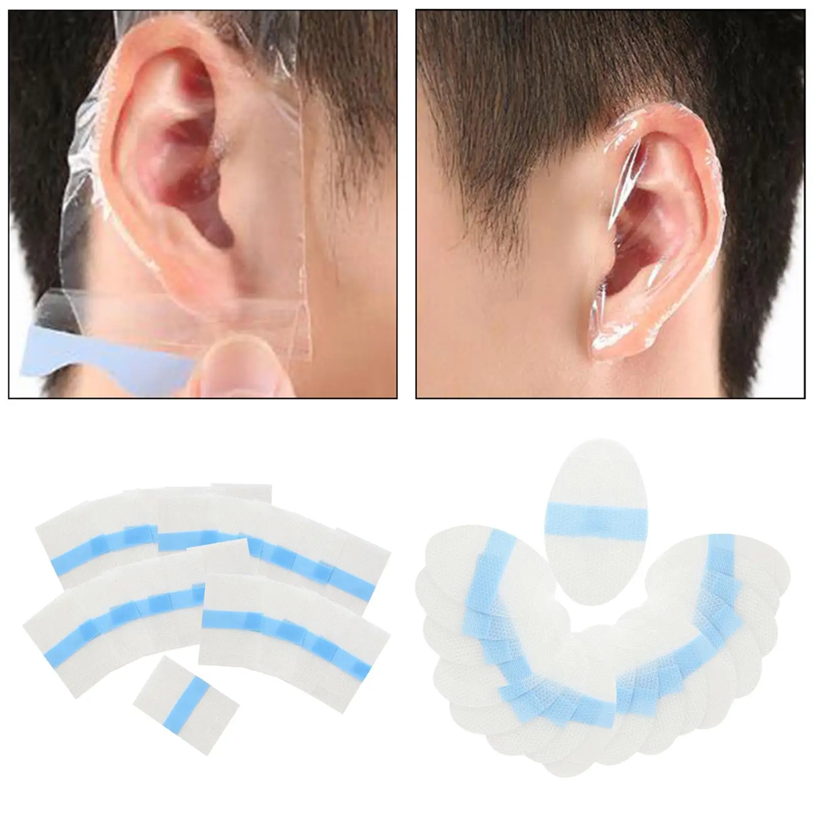 20 Pieces Waterproof Ear Stickers Ear Covers, Ear Protectors for Shower Swimming