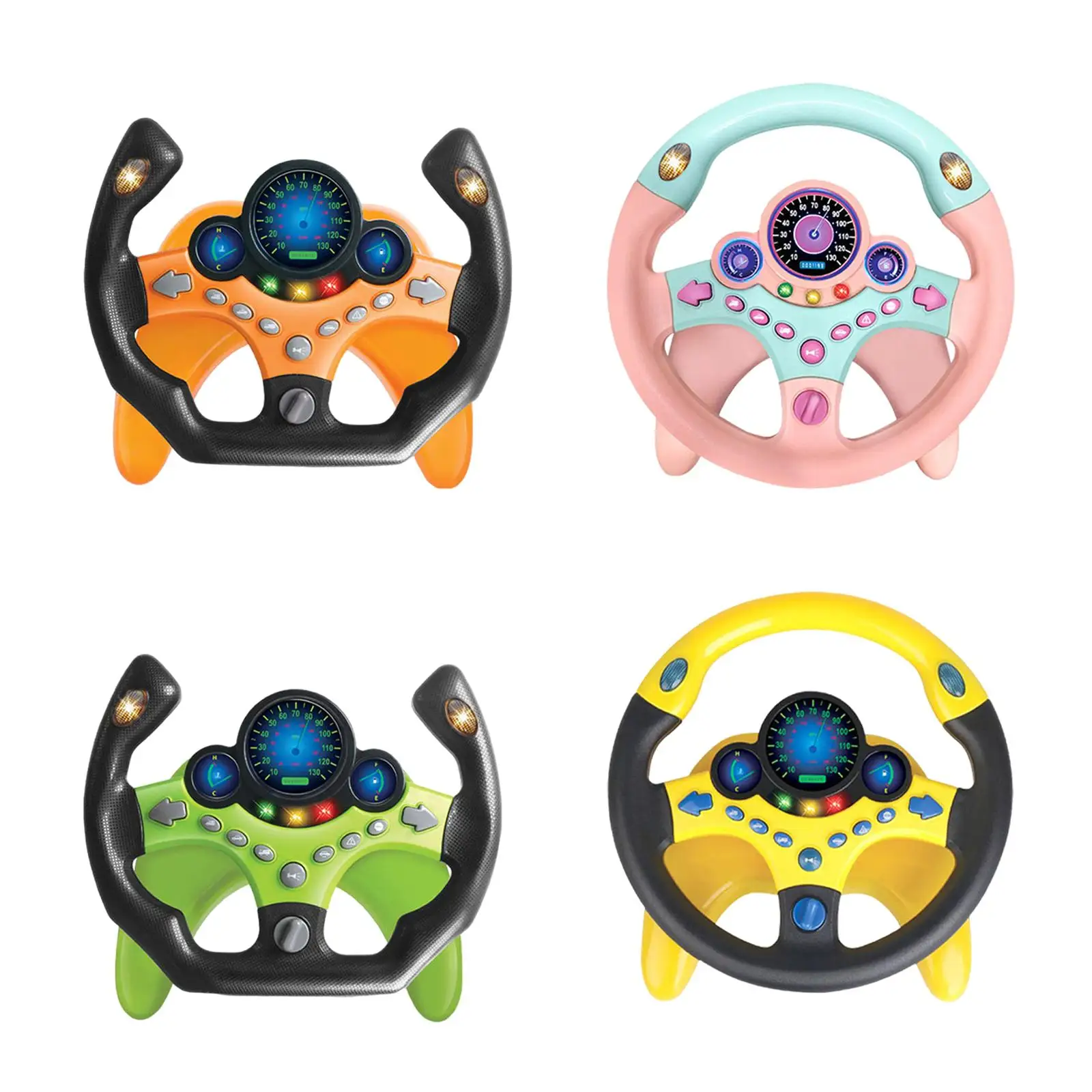 Battery Powered Small Steering Wheel Toy Pretend Driving for Infant