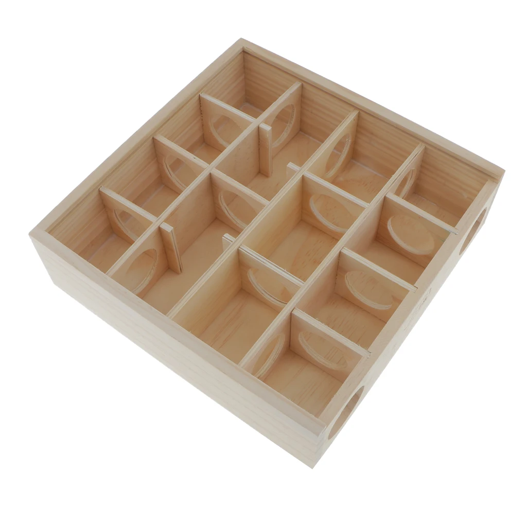 Natural Wood Maze Tunnel Toy for Pet Dwarf Hamster Gerbil Rat Mouse Small Animal House Cage House Toy