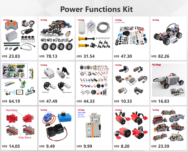 Enhanced Version Power Functions Parts M L XL Motor Technical Servo Motor  8-way Remote Control Set Power Group Upgrade